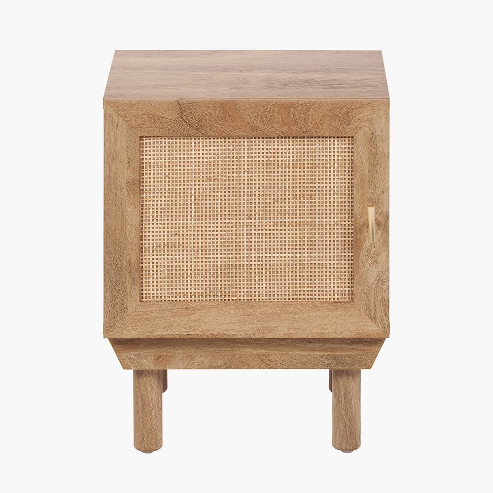 Averso Natural Rattan 1 Door Bedside Table - Image 2