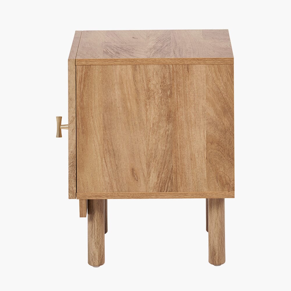 Averso Natural Rattan 1 Door Bedside Table - Image 5