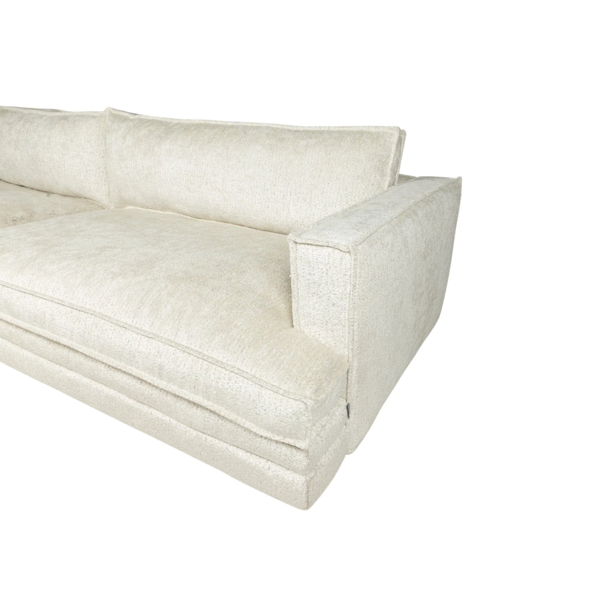 Avienne Cream Chenille 4 Seater Sofa - Image 7