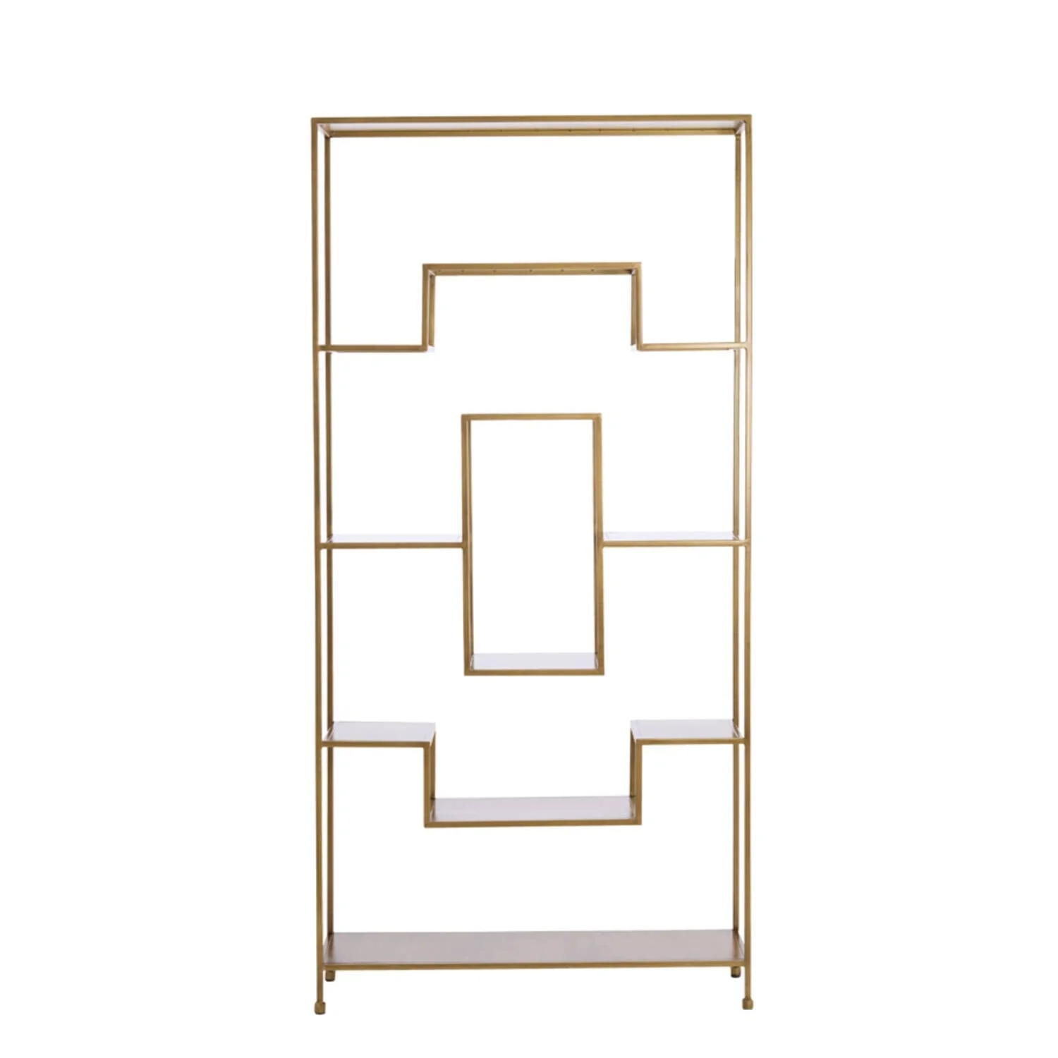Ayesha Antique Brass Decorative Shelving Unit - Image 3