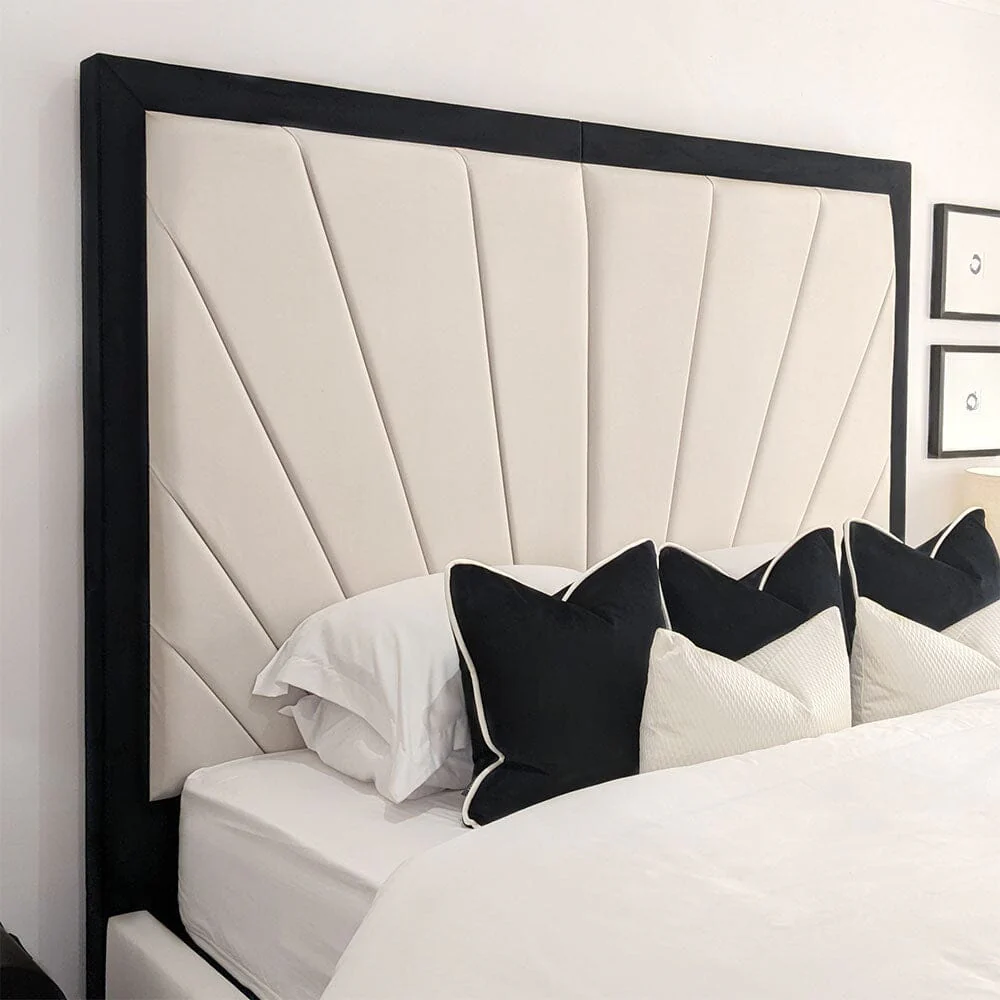 Barcelona Cream & Black Sunburst Bed - Image 4