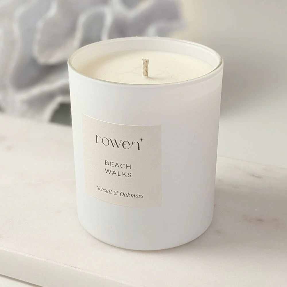 Beach Walks White Scented Candle - Sea Salt & Oakmoss - Image 4