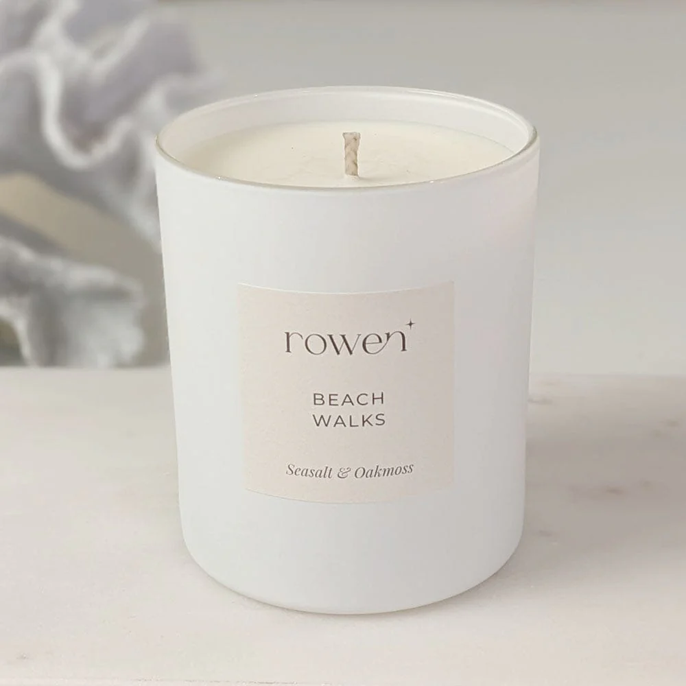Beach Walks White Scented Candle - Sea Salt & Oakmoss - Image 5