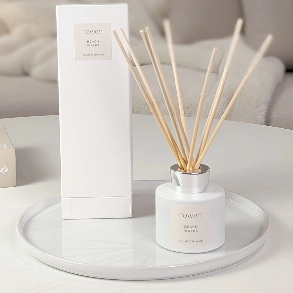 Beach Walks White & Silver Reed Diffuser - Sea Salt & Oakmoss 120ml - Image 2