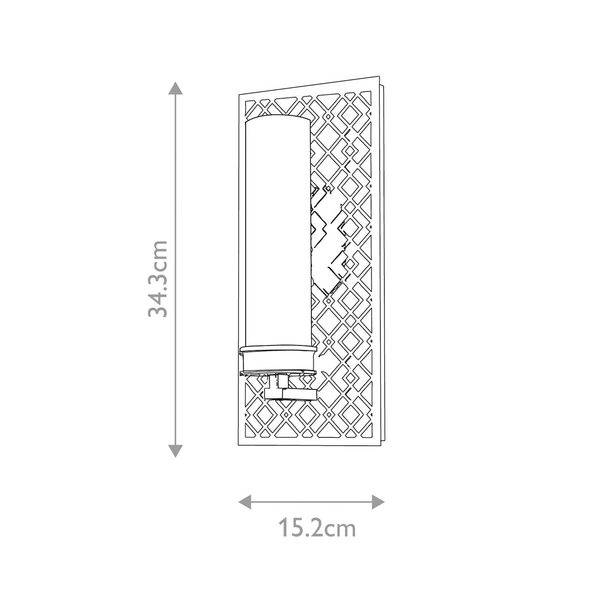 Belgrave Gold Diamond Pattern Wall Light - Image 5