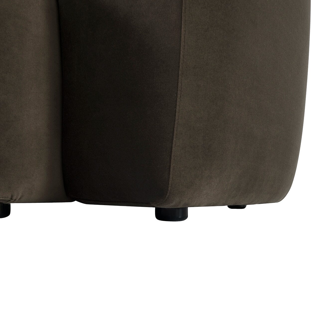 Bellina Brown Velvet Luxury 4 Seater Sofa - Image 6