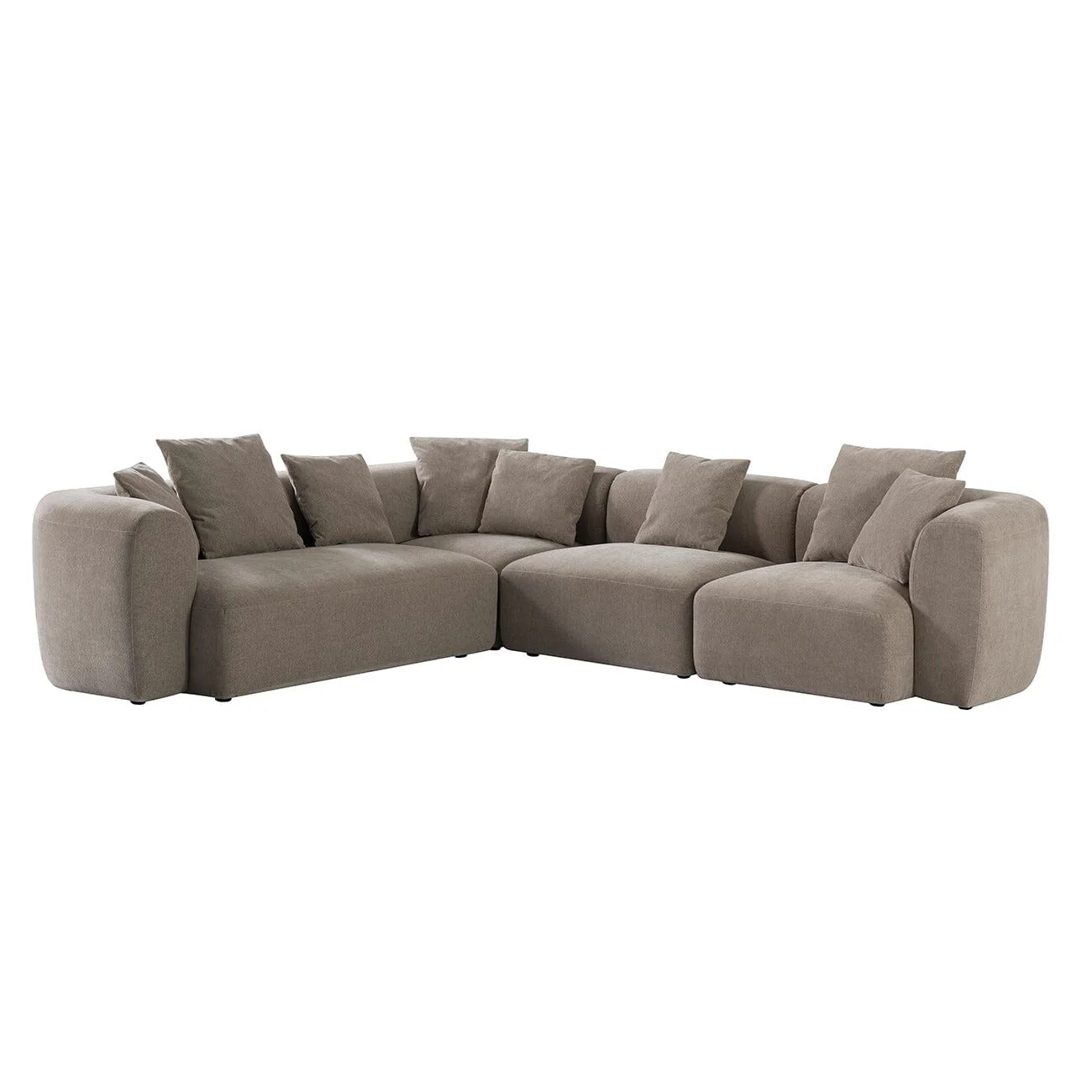 Bellina Taupe Chenille Luxury Modular Sofa - Image 3