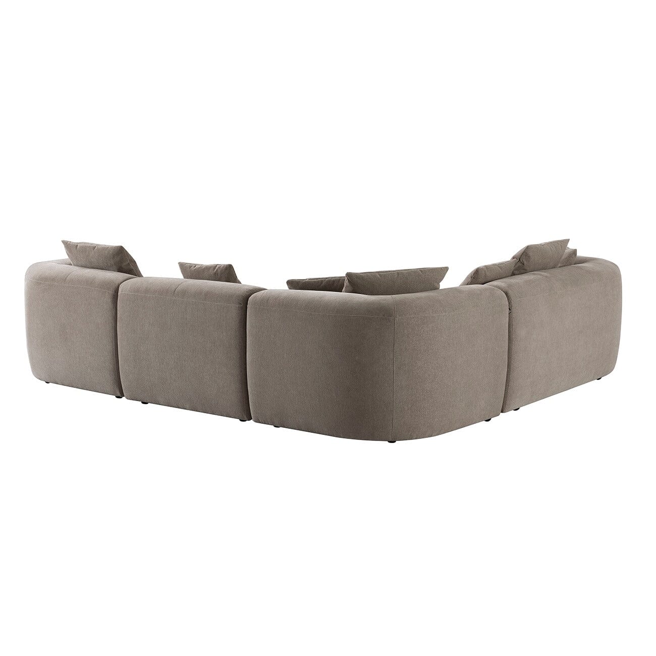 Bellina Taupe Chenille Luxury Modular Sofa - Image 4