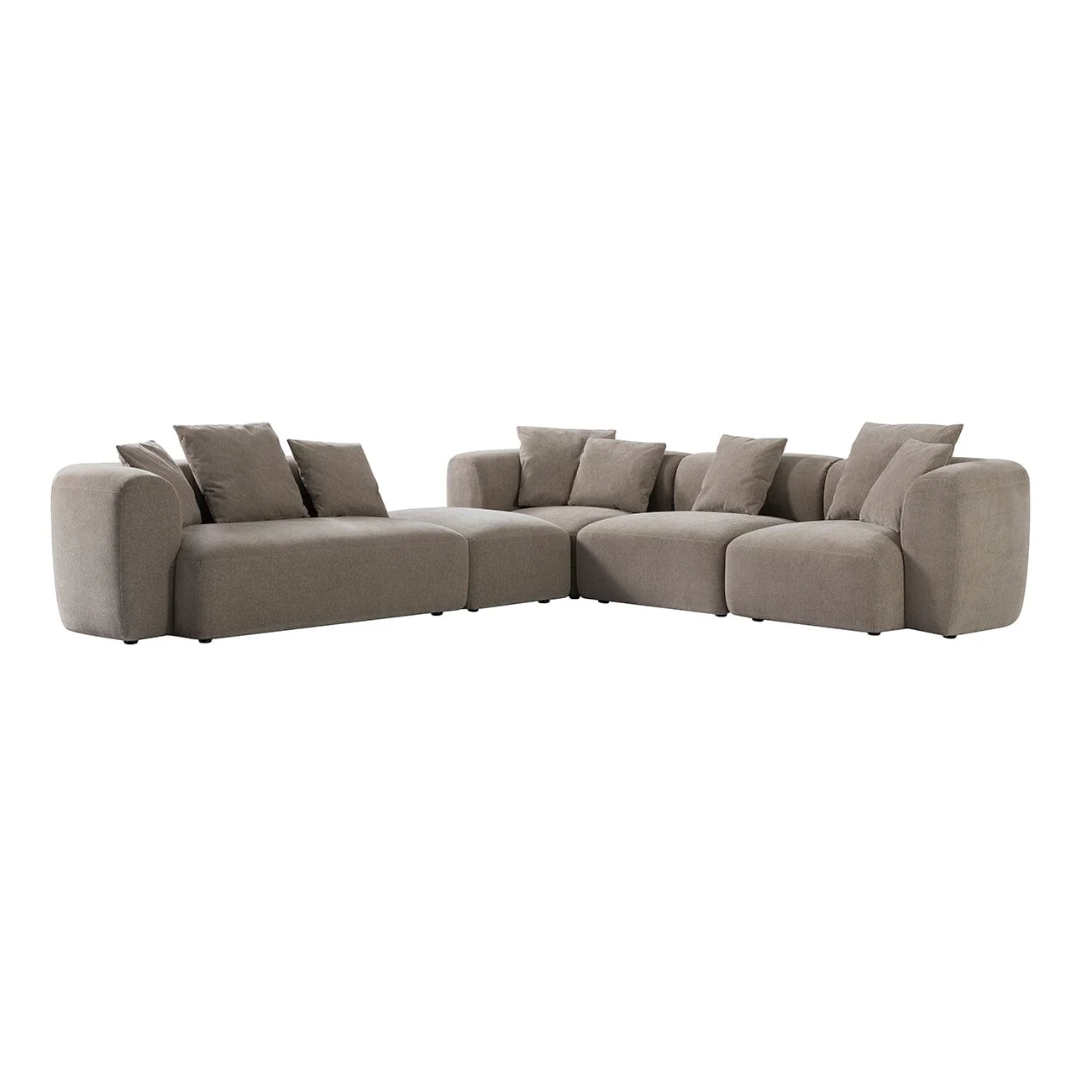 Bellina Taupe Chenille Luxury Modular Sofa - Image 5