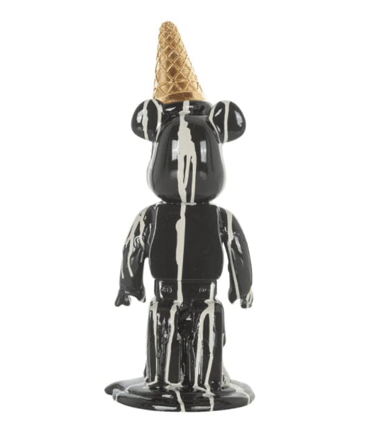 Black Ice Cream Cone Drip Bear Ornament - Image 5