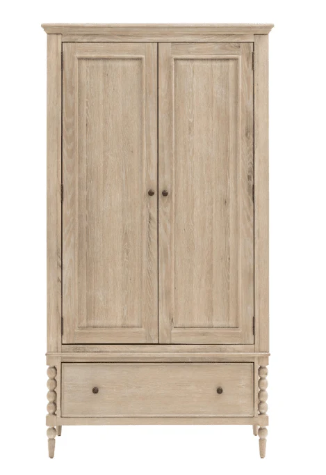 Blenheim Wooden 2 Door 1 Drawer Wardrobe - Image 4