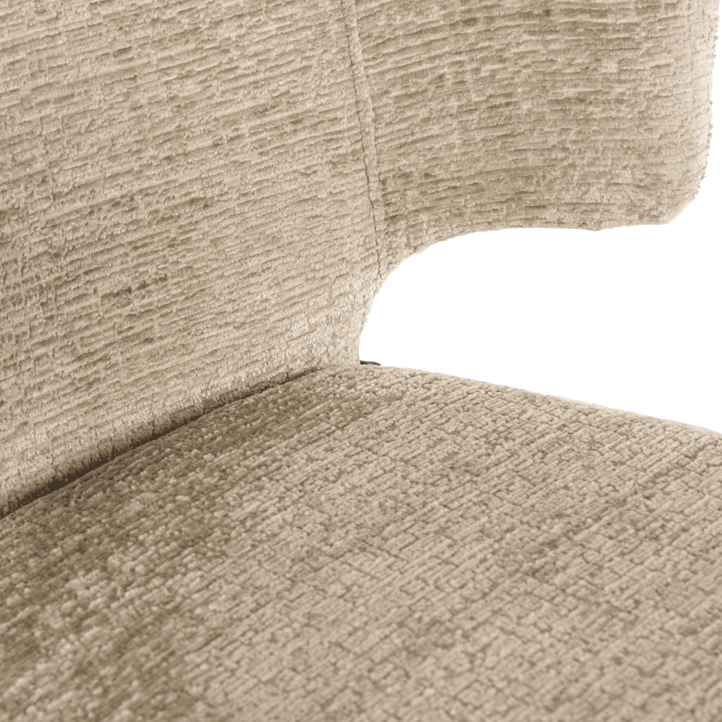 Bourton Beige Chenille Bar Stool with Black Legs - Image 6