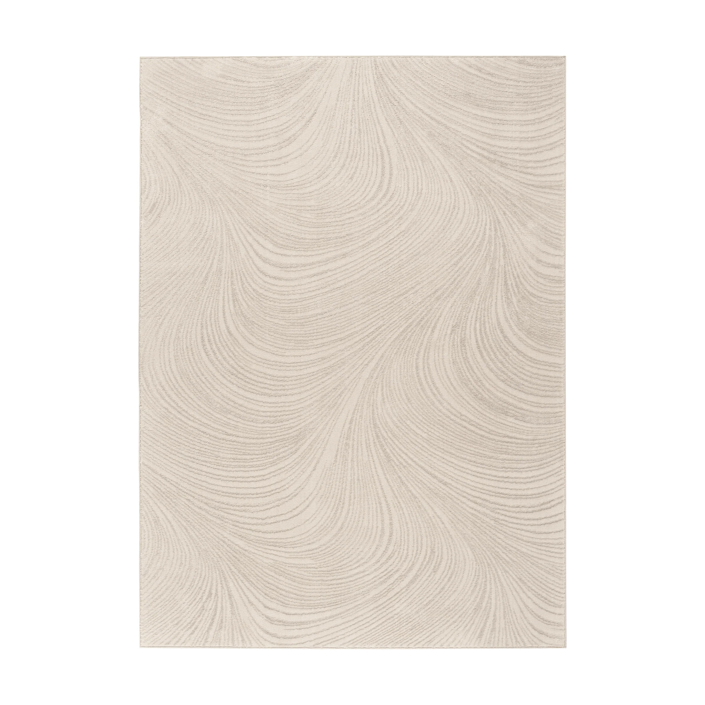 Braun Beige Swirl Pattern Abstract Rug - Image 2