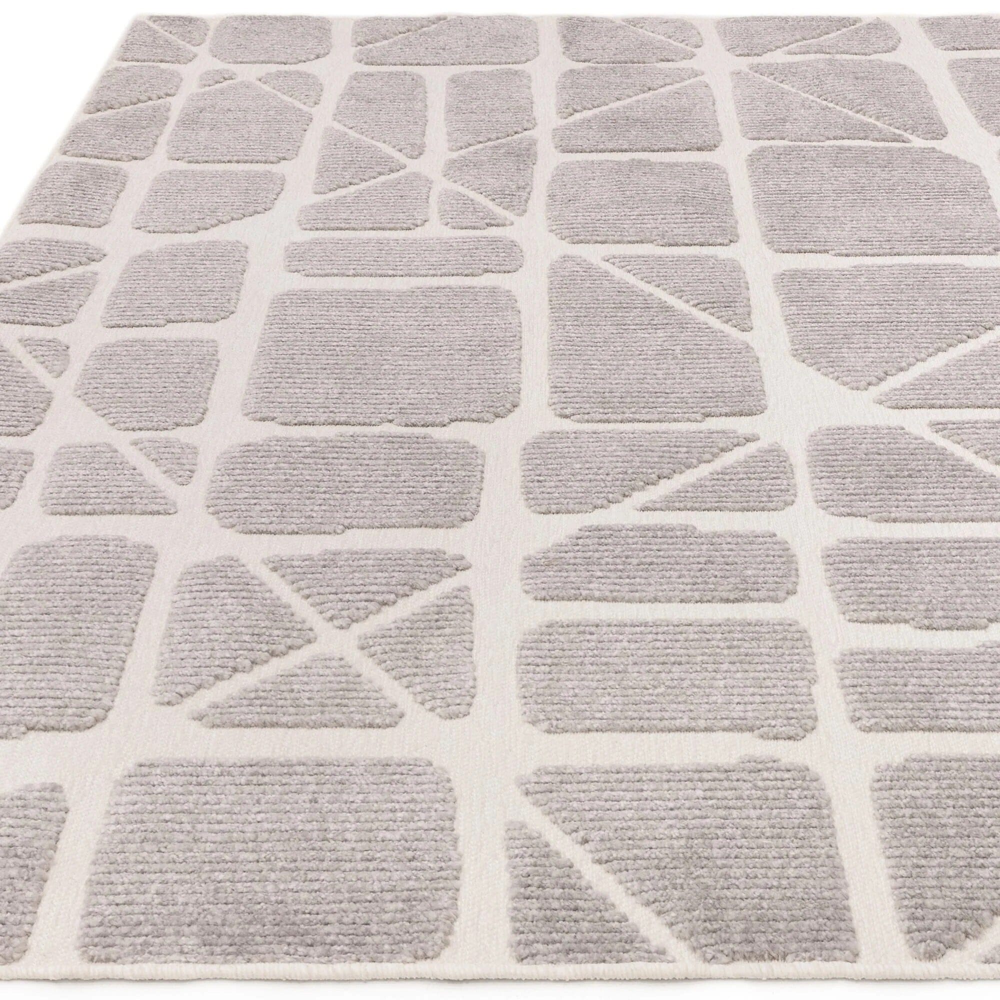 Braylin Grey & Cream Abstract Lines Rug - Image 3