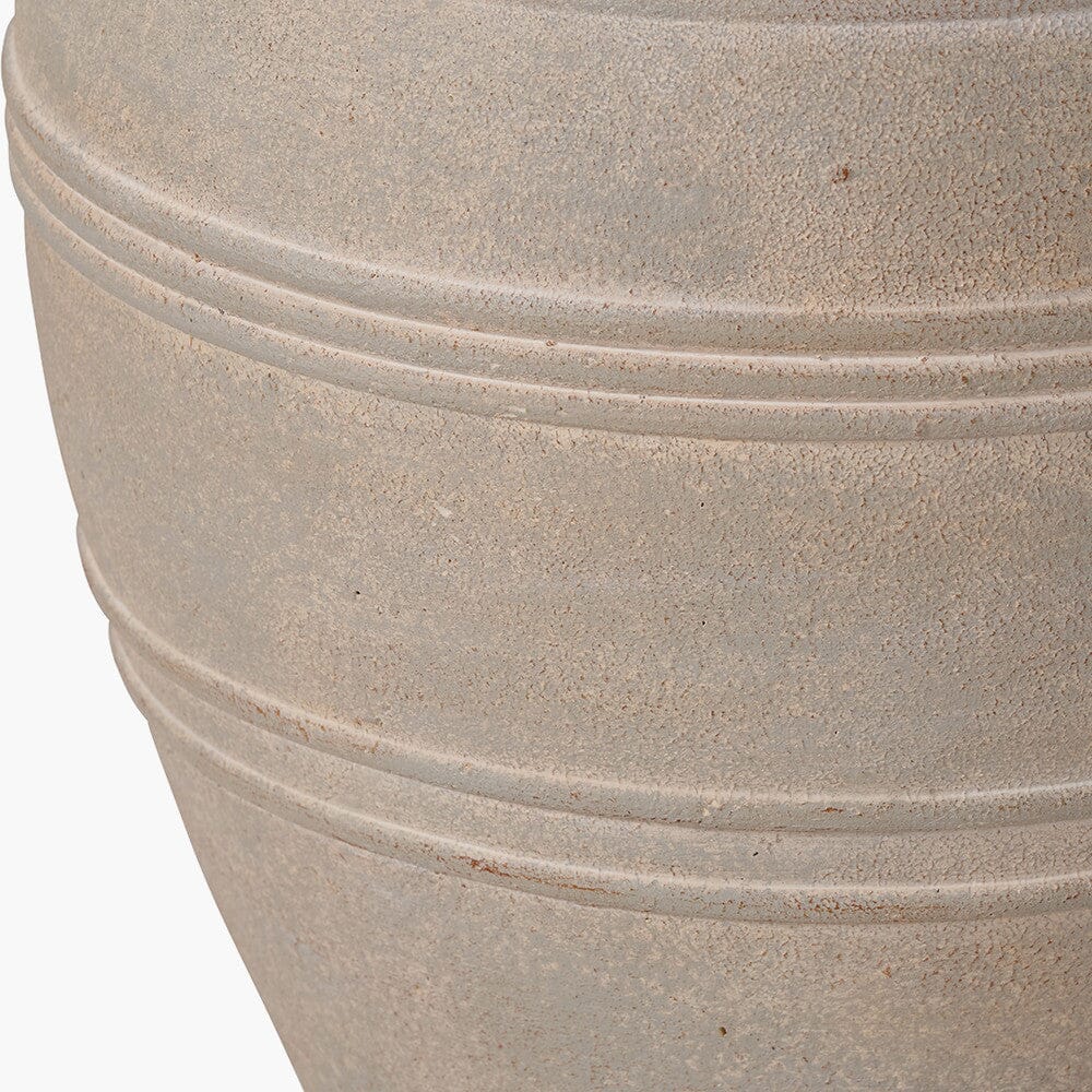 Brianna Medium Grey Wash Decorative Vase with Handles - Image 5