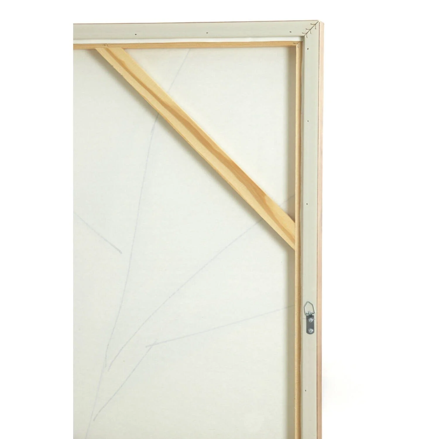 Brisa Cream Textured Canvas Wall Art with Wooden Frame - Image 3