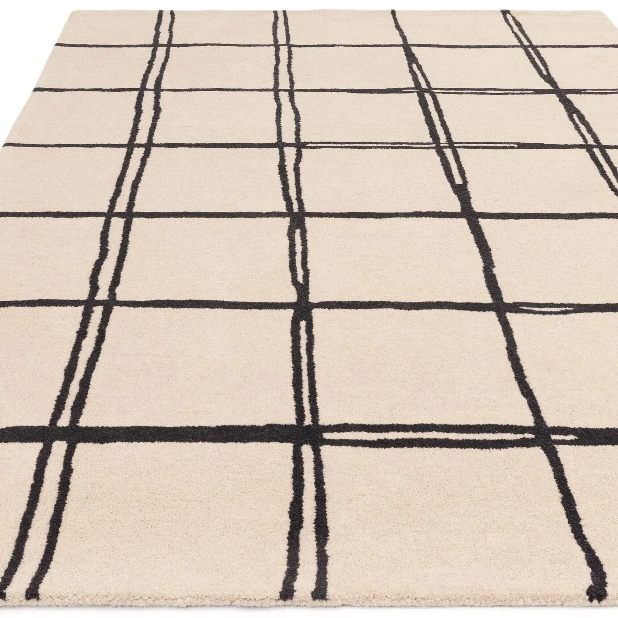 Brisbane Cream Pattern Monochrome Rug - Image 3
