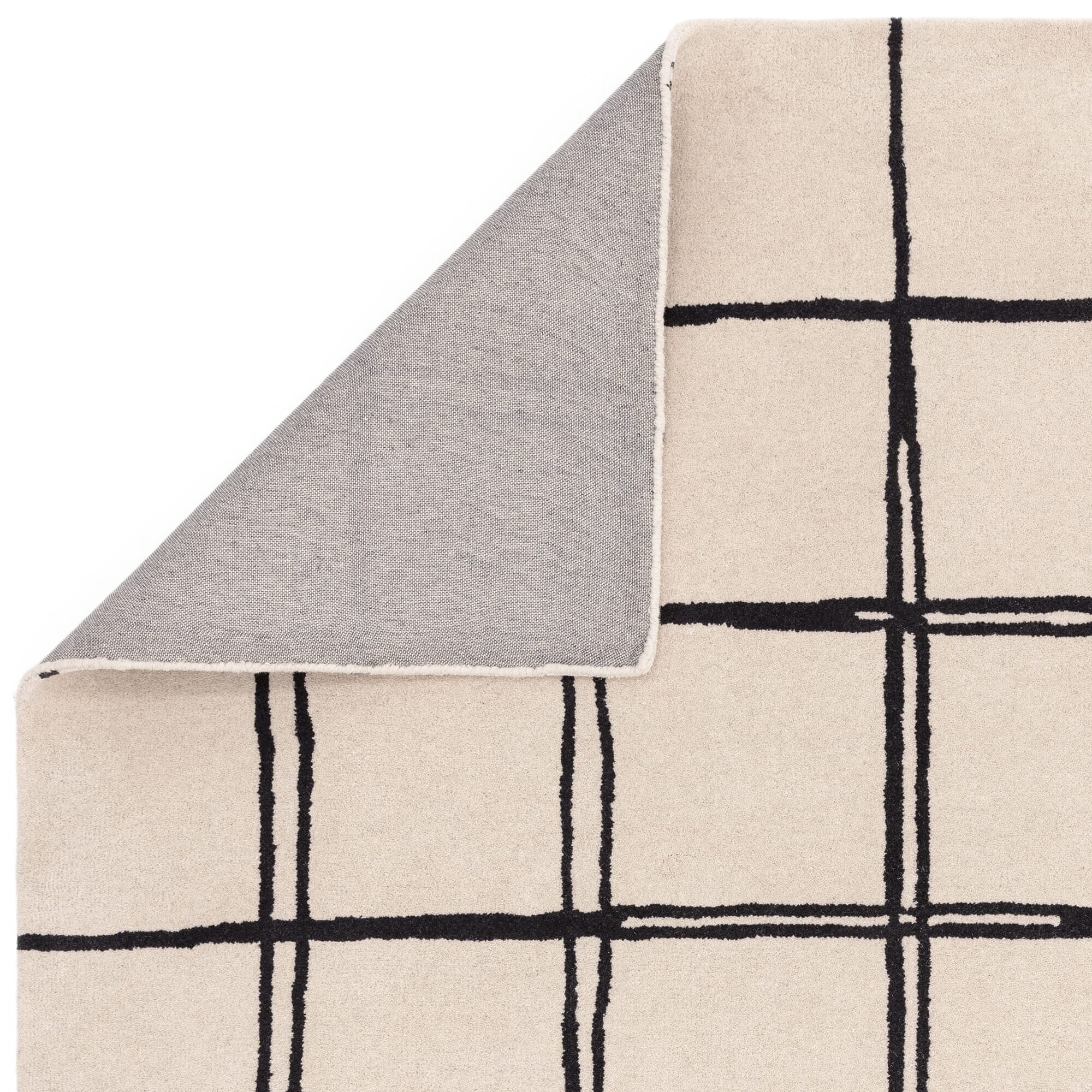 Brisbane Cream Pattern Monochrome Rug - Image 4