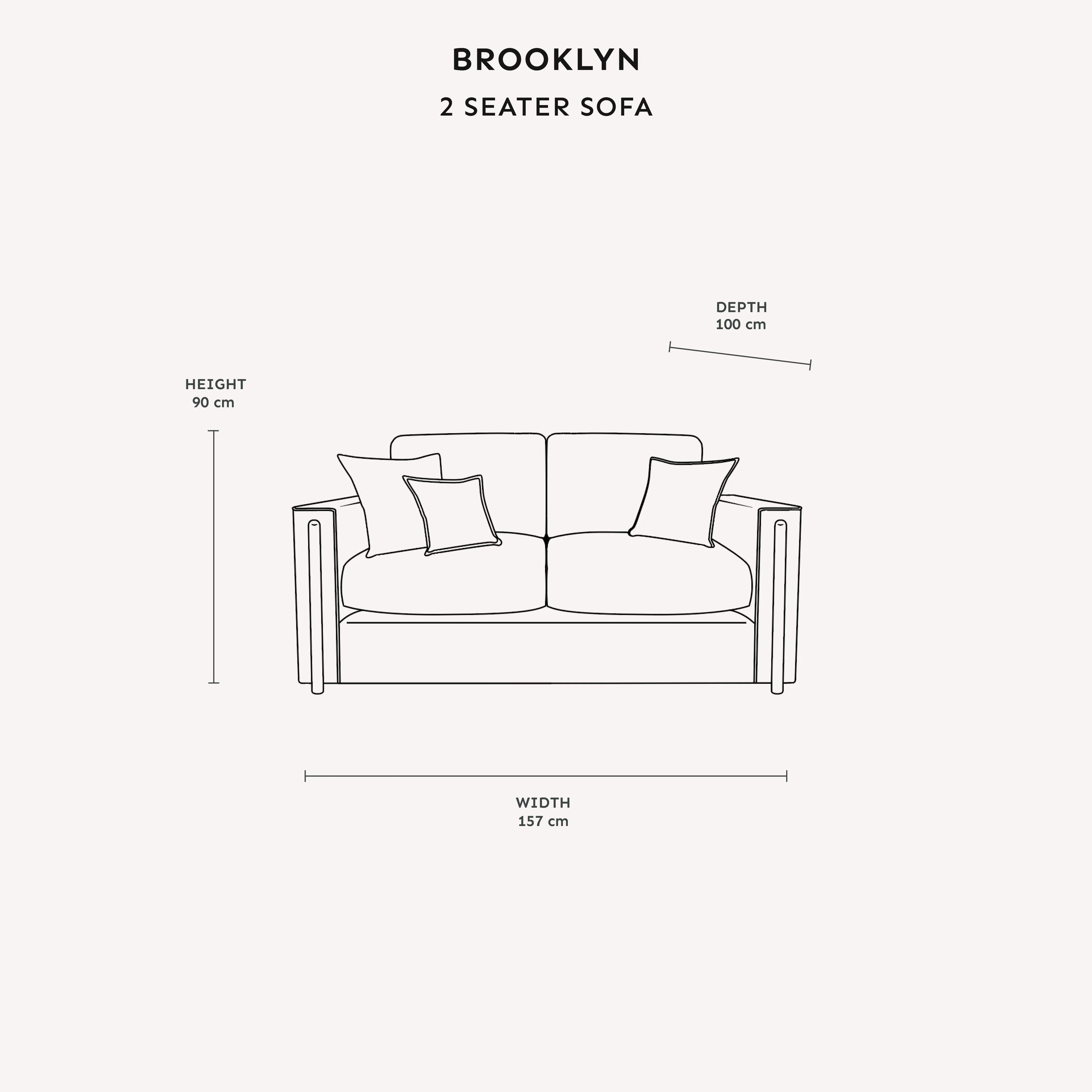 Brooklyn Stone Velvet Sofa Range with Walnut Leg Detail - Image 11