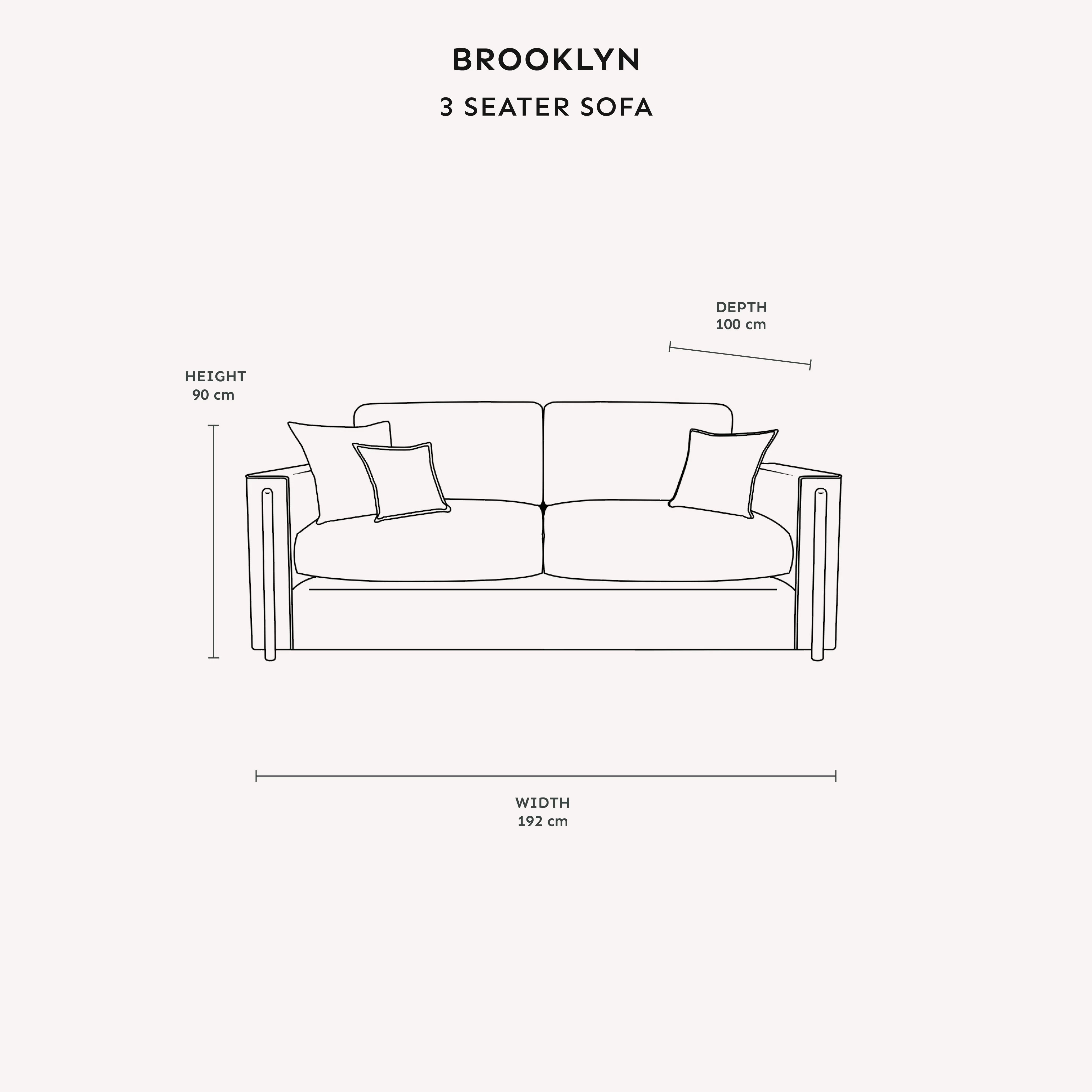 Brooklyn Stone Velvet Sofa Range with Walnut Leg Detail - Image 12