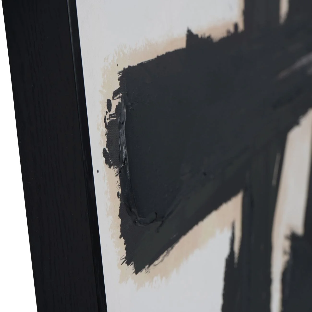 Brushstroke Monochrome Framed Canvas Wall Art - Set of 2 - Image 5
