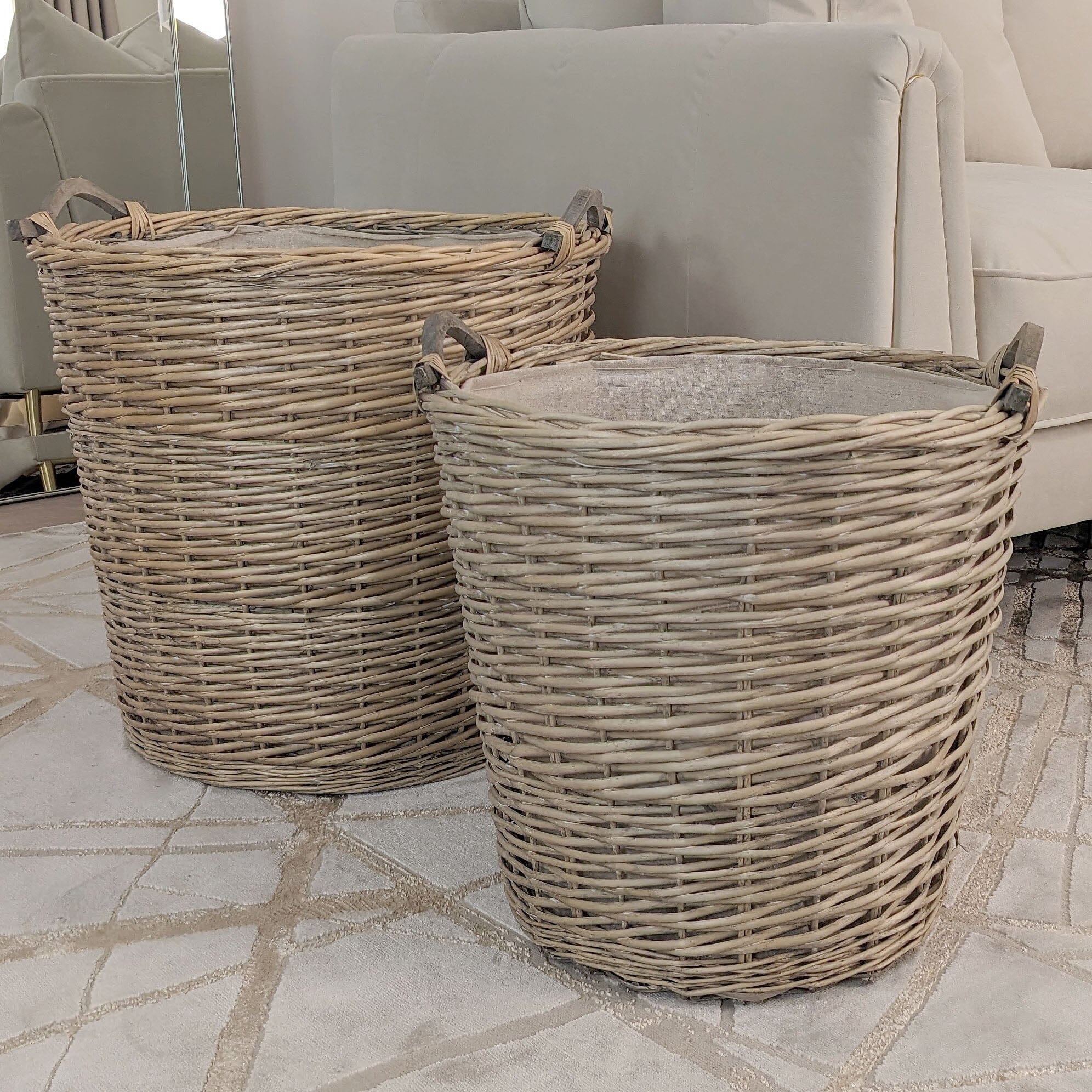 Brynn Large Decorative Wicker Baskets - Set of 2 - Image 2