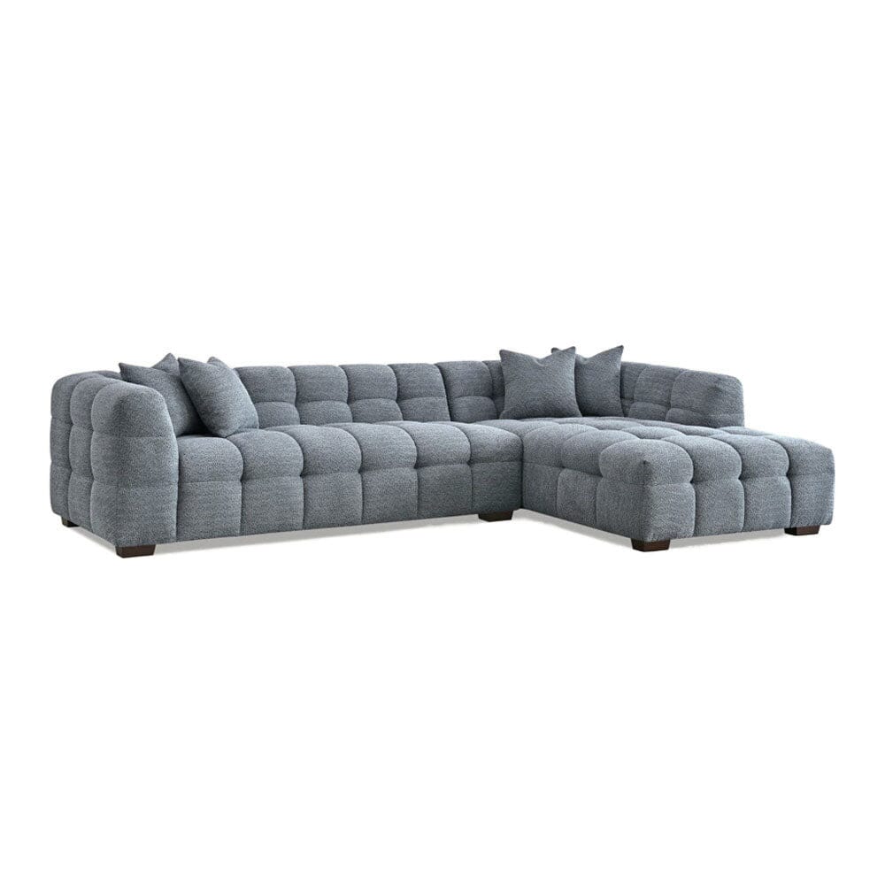 Bubble Tufted Dark Grey Boucle Chunky Sofa - Image 3
