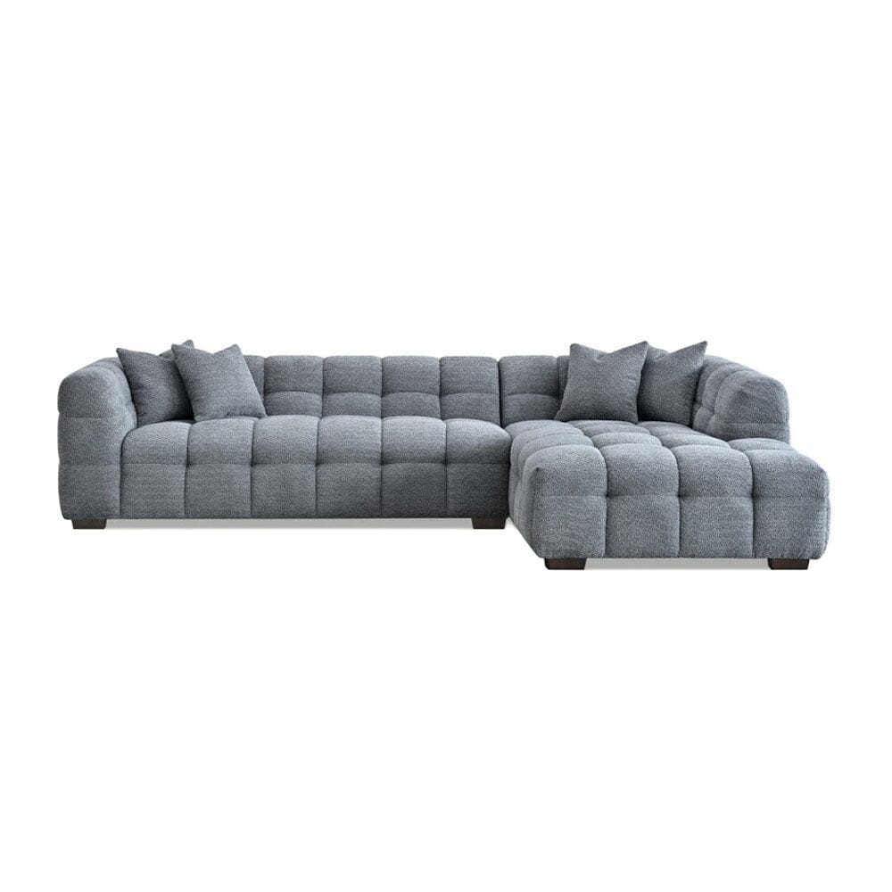 Bubble Tufted Dark Grey Boucle Chunky Sofa - Image 4