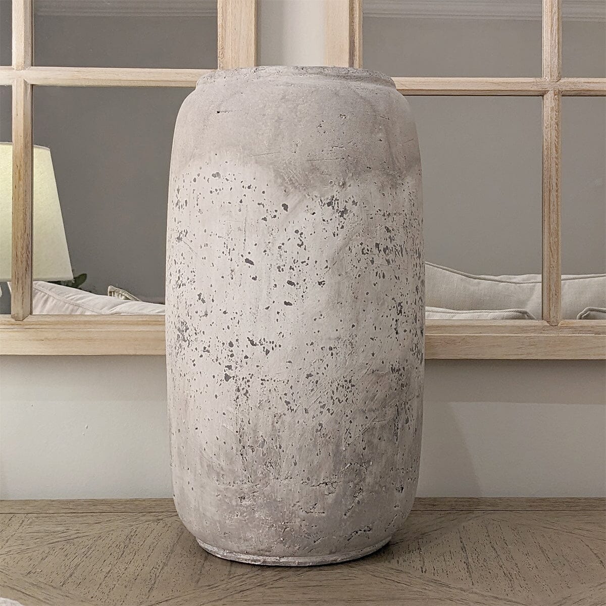 Buxton Neutral Distressed Tall Stone Vase - Image 2