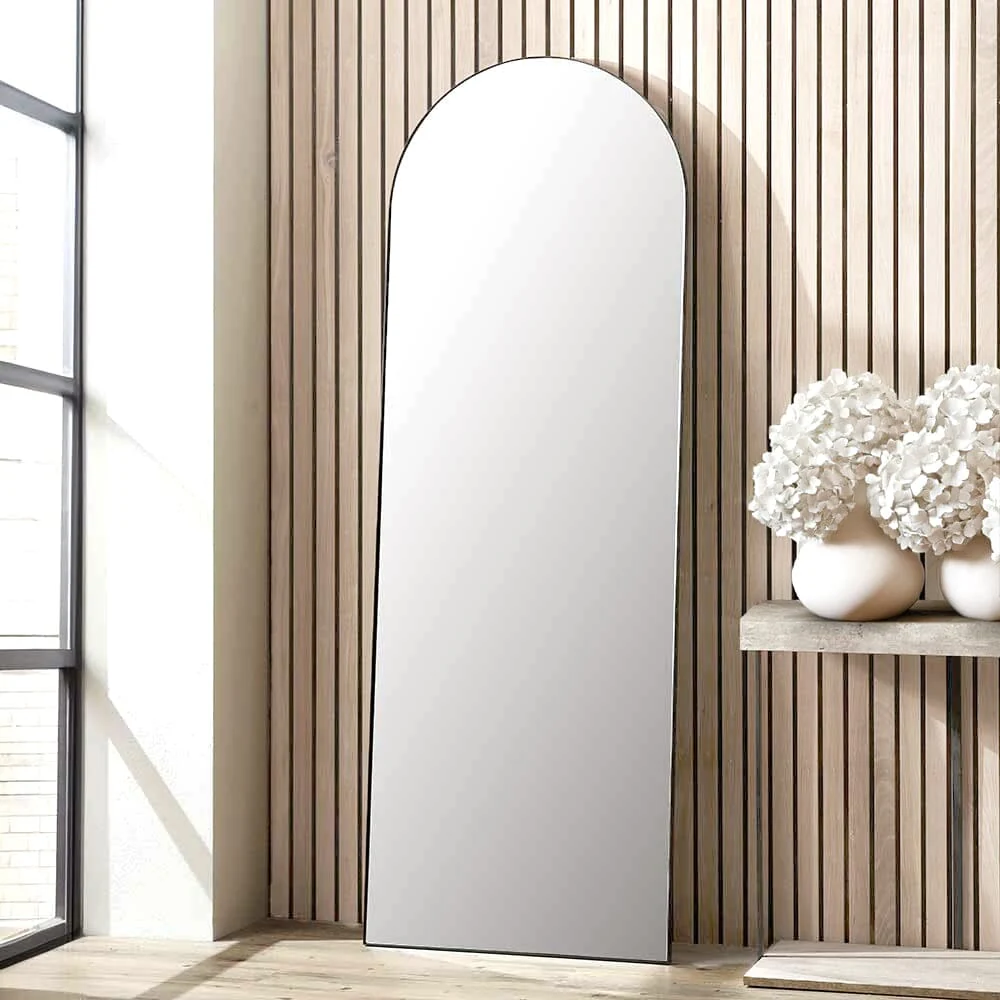 Cairns Black Arched Floor Mirror