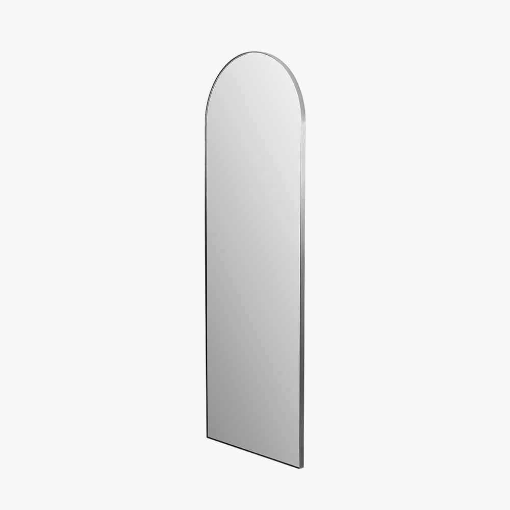 Cairns Brushed Silver Arched Floor Mirror - Image 3
