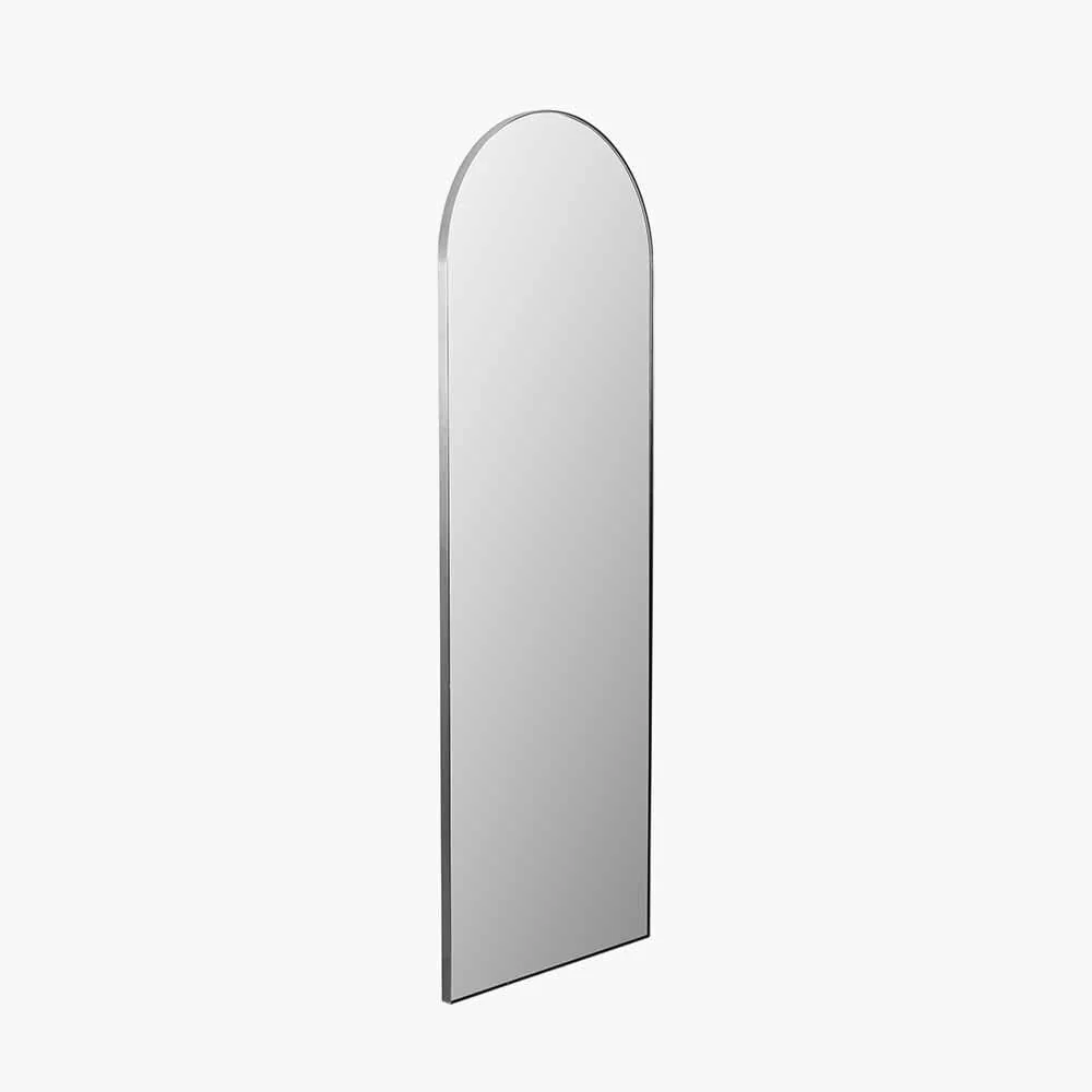 Cairns Brushed Silver Arched Floor Mirror - Image 4