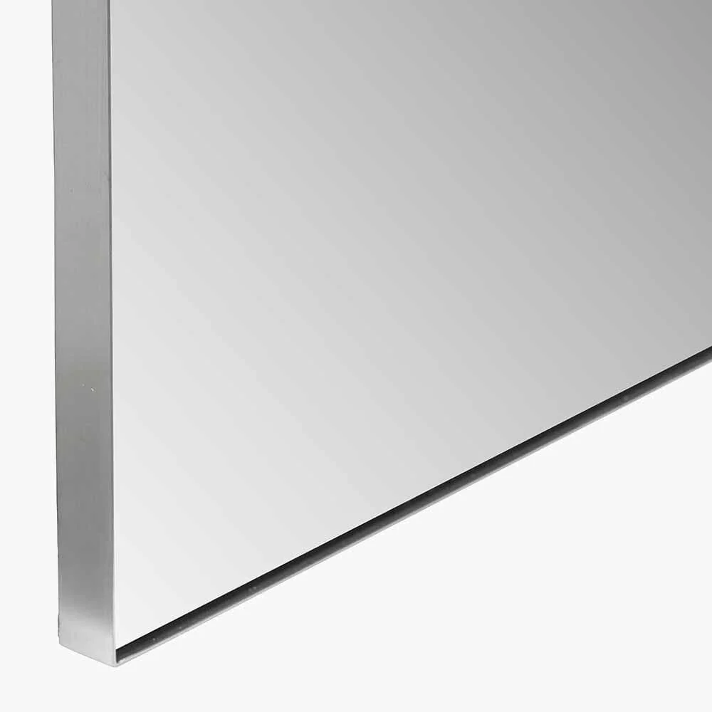 Cairns Brushed Silver Arched Floor Mirror - Image 5