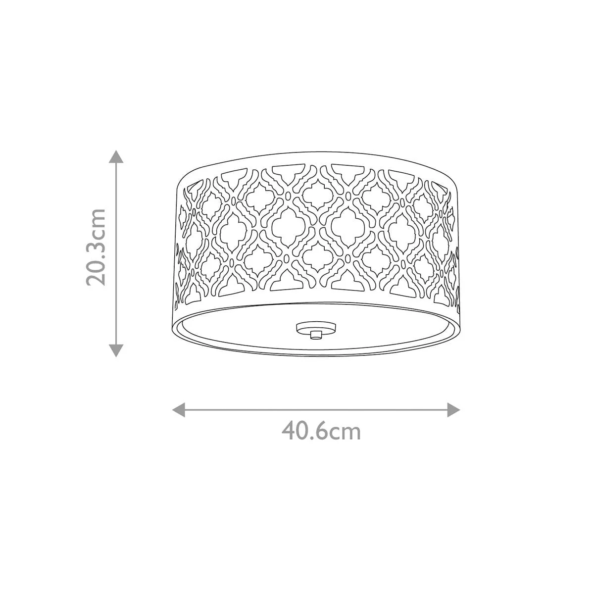 Caitlyn Gold 2 Light Flush Ceiling Light - Image 4