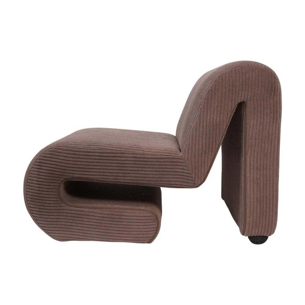 Calliope Brown Corduroy Statement Accent Chair - Image 3