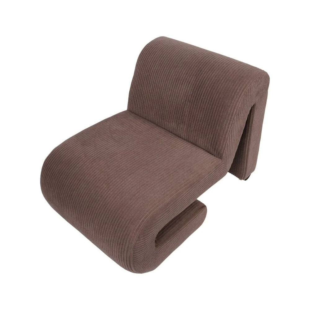 Calliope Brown Corduroy Statement Accent Chair - Image 4