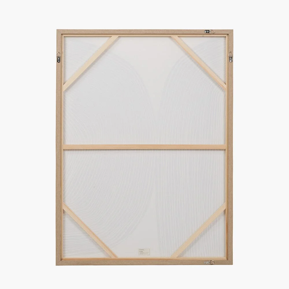 Calverton Black & Cream Abstract Canvas Wall Art with Wooden Frame - Image 4