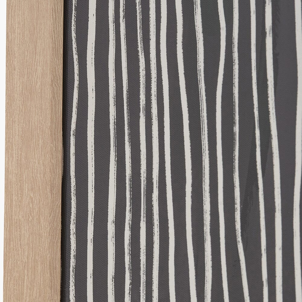 Calverton Black & Cream Abstract Canvas Wall Art with Wooden Frame - Image 7