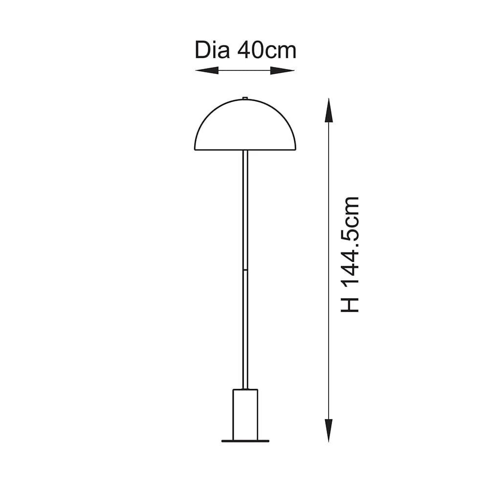 Camilla Gold & Marble Floor Lamp - Image 4