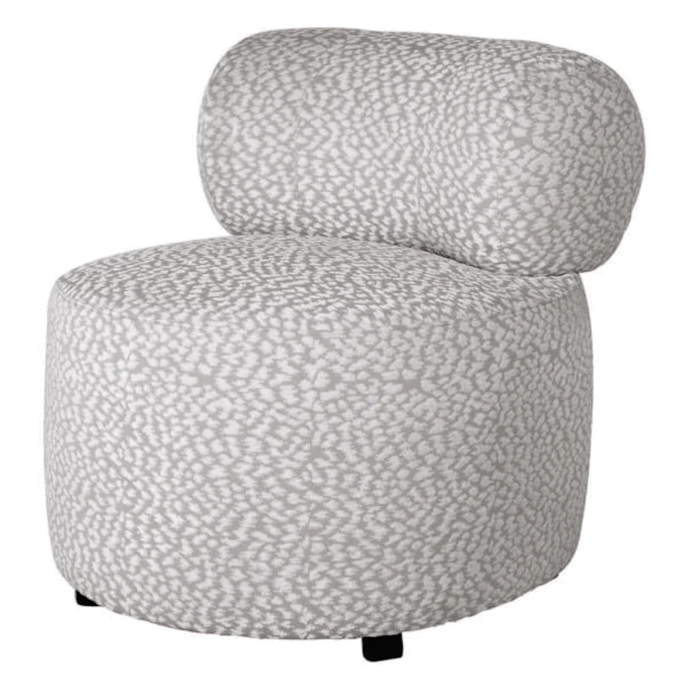 Carmen Beige & White Patterned Accent Chair - Image 3