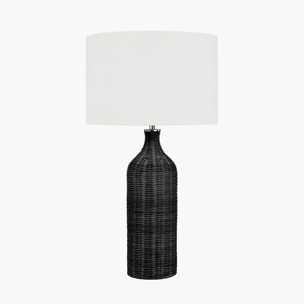 Carrara Black Rattan Bottle Neck Table Lamp - Image 2
