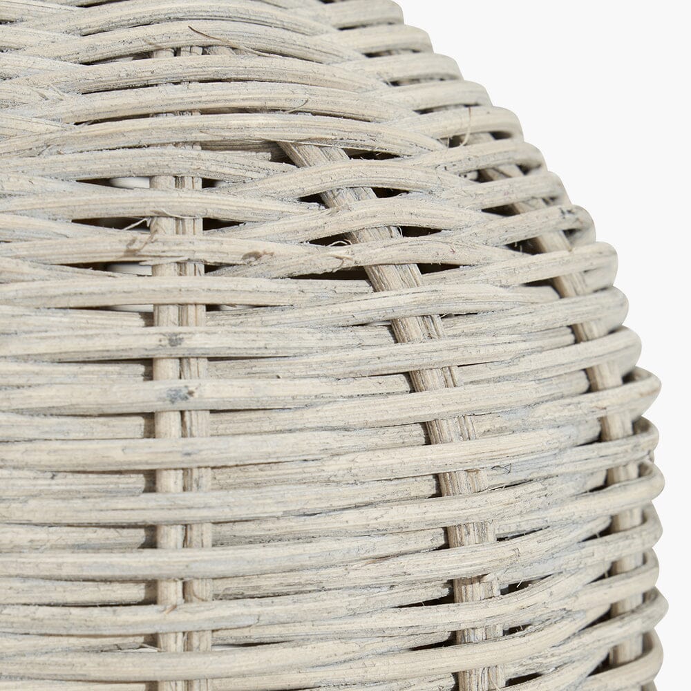 Emilia Grey Wash Rattan Bottle Neck Table Lamp - Image 2
