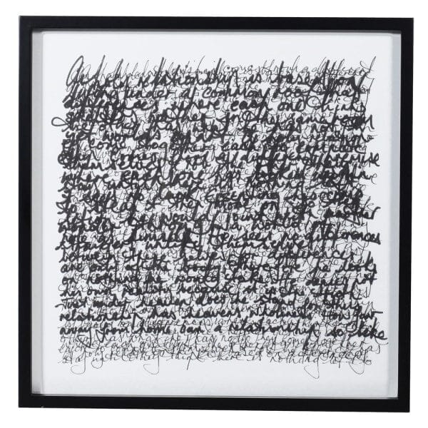 Carter Scribbles Framed Monochrome Wall Art - 80 x 80cm - Image 4