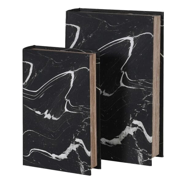 Casima Black & White Decorative Book Boxes - Set of 2 - Image 4