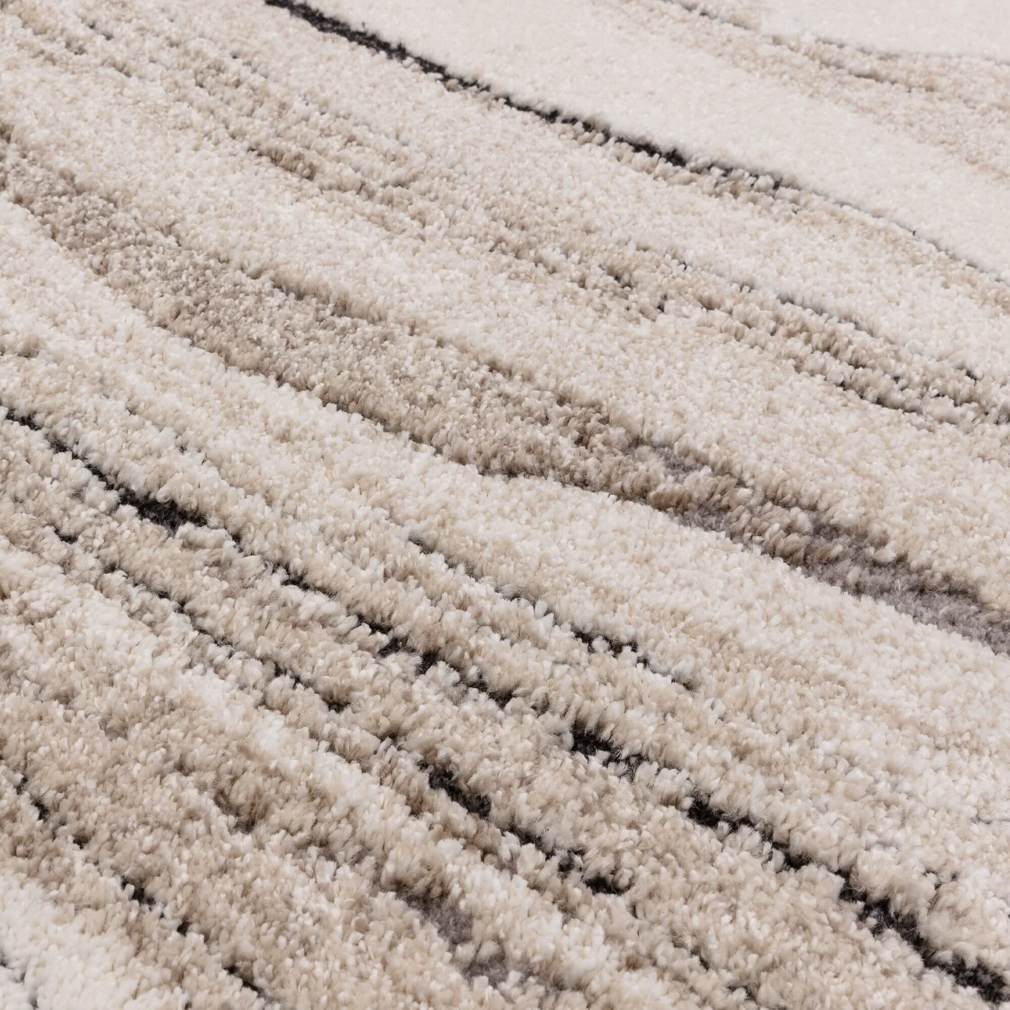 Casoria Cream & Beige Marble Effect Rug - Image 4