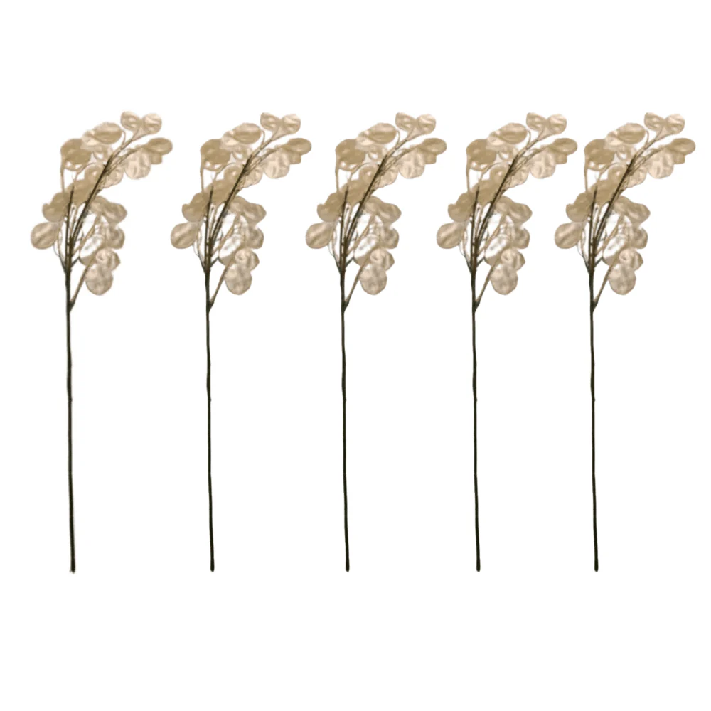Champagne Faux Honesty Single Stem- Set of 5 - Image 2