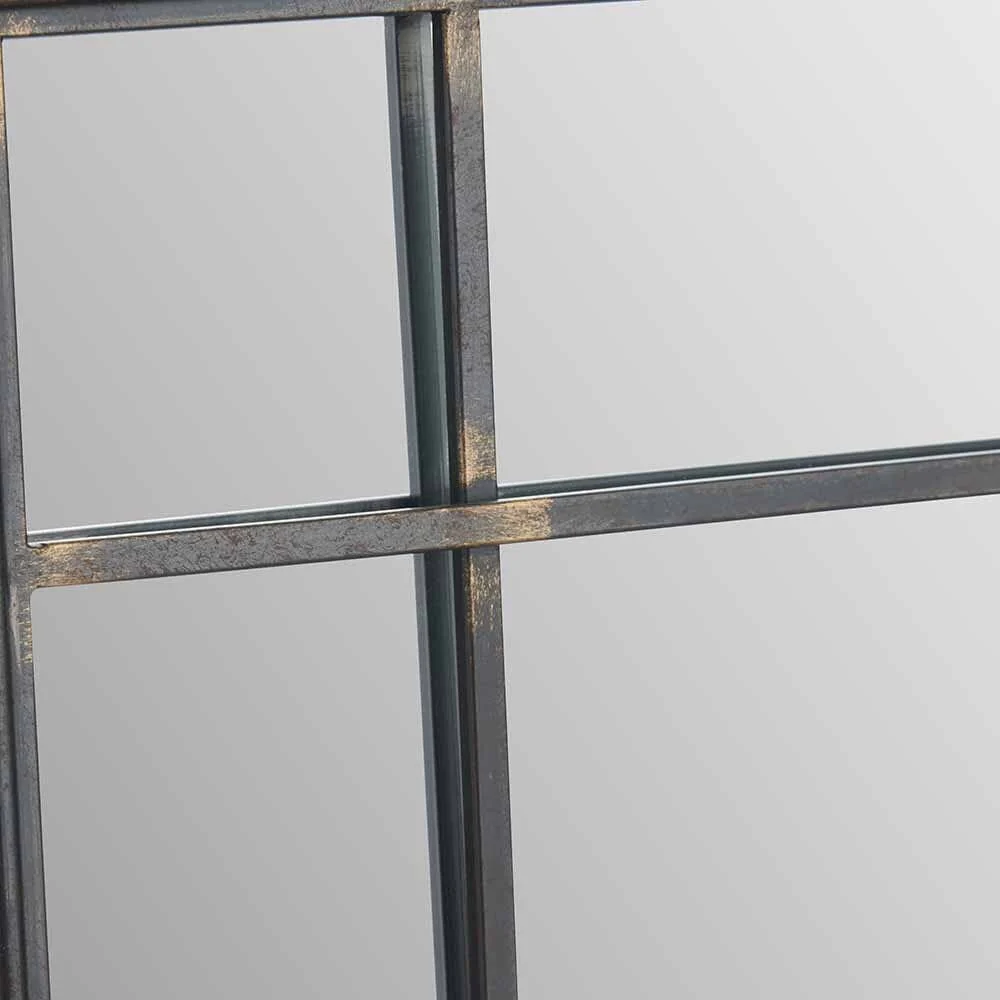 Chester Antique Bronze Square Metal Wall Mirror - Image 5