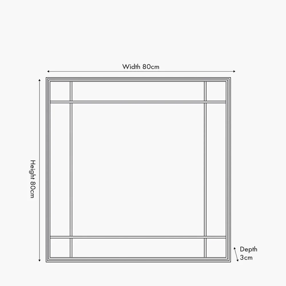 Chester Antique Bronze Square Metal Wall Mirror - Image 6