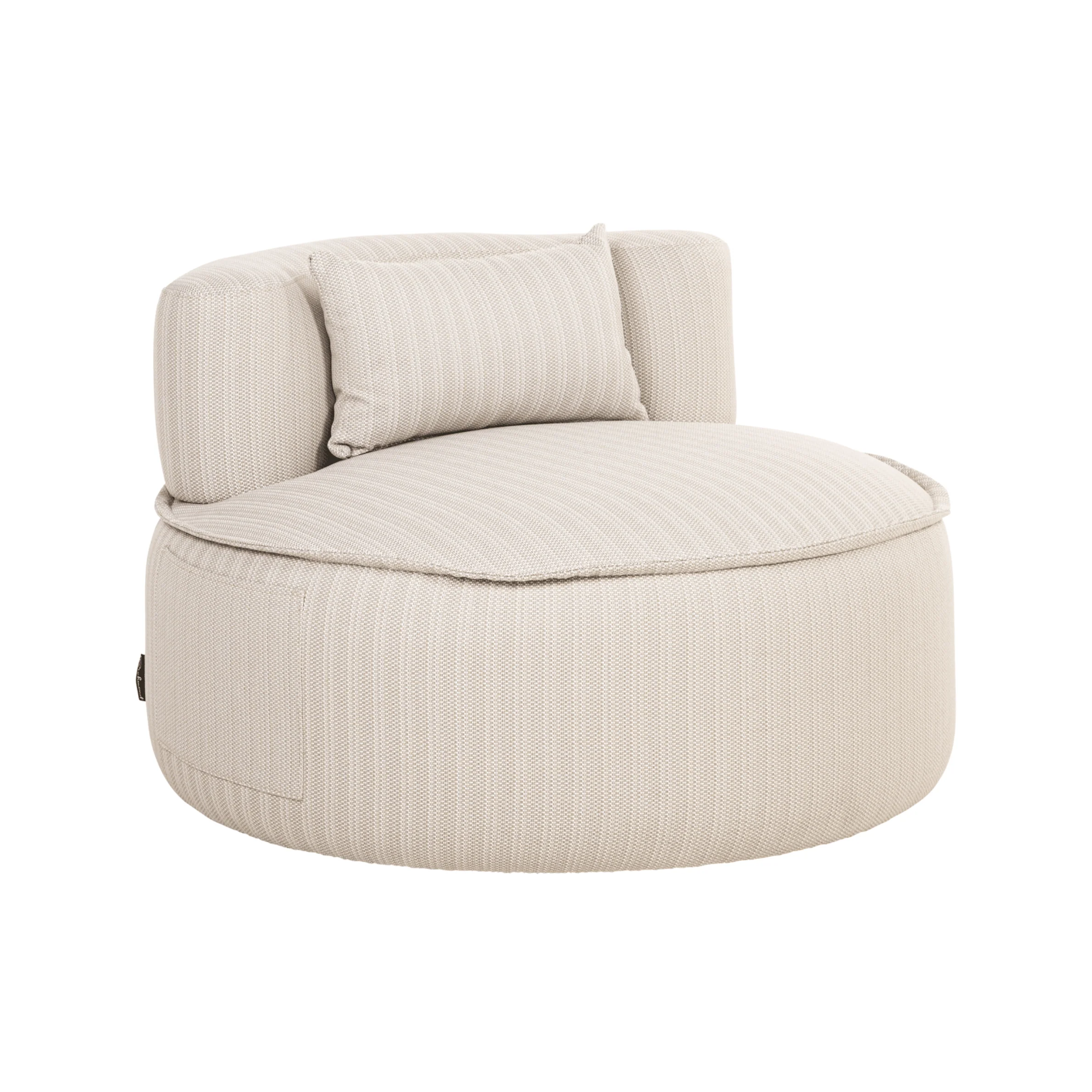 Chiswick Beige Outdoor Swivel Lounge Chair - Image 3