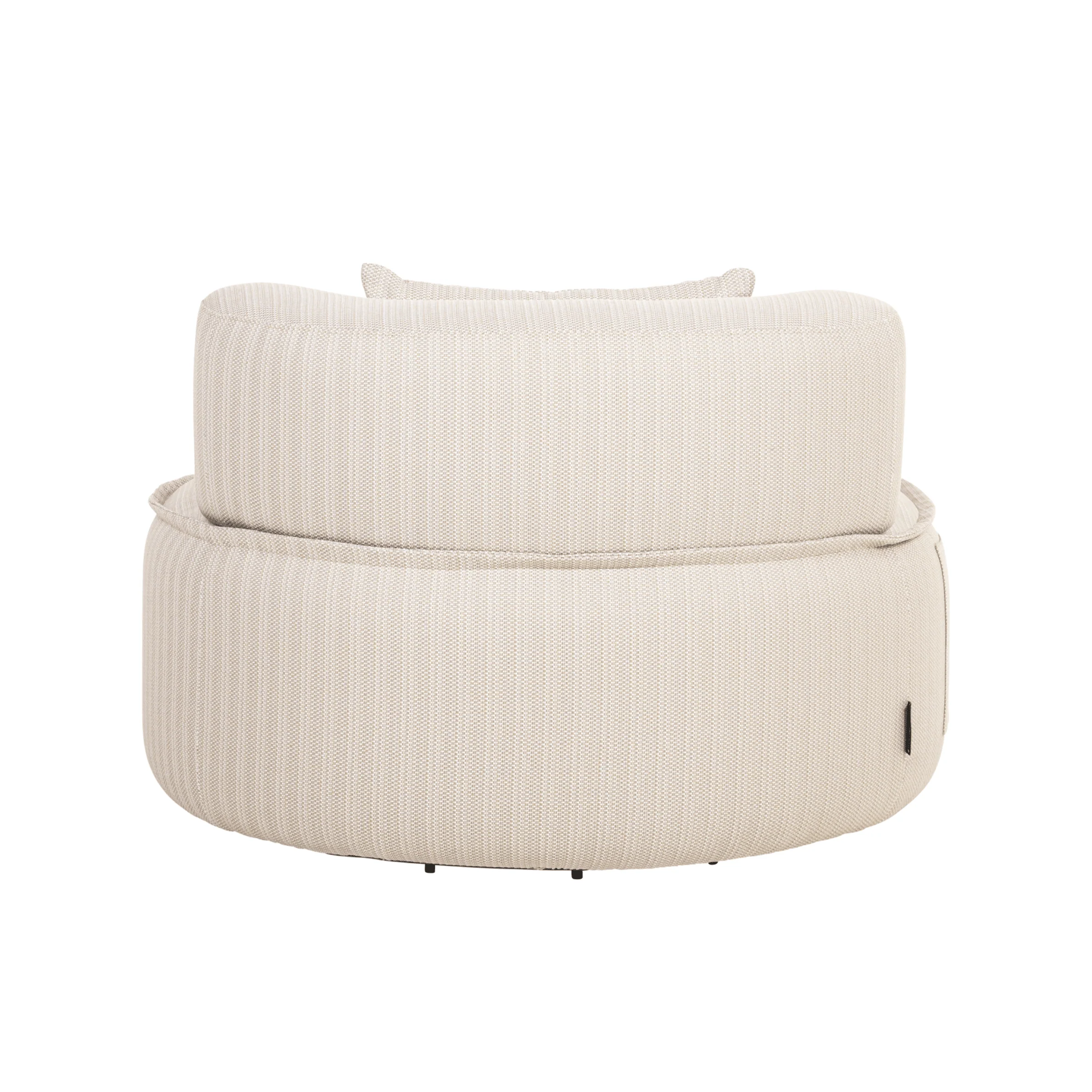 Chiswick Beige Outdoor Swivel Lounge Chair - Image 5